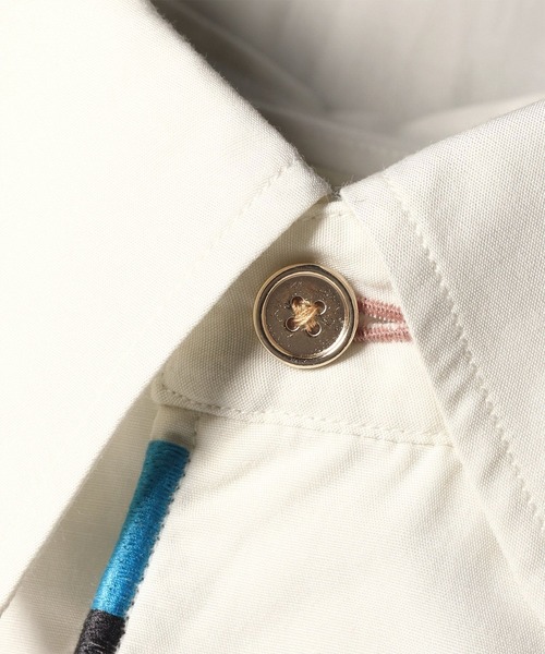 Paul Smith(ポールスミス)の「"Signature Stripe" エンブロイダリー 半袖シャツ / 163323 427BP(シャツ/ブラウス・メンズ・ダークグレー/オフホワイト・SMALL/LARGE/MEDIUM/X-LARGE)」の10枚目の写真
