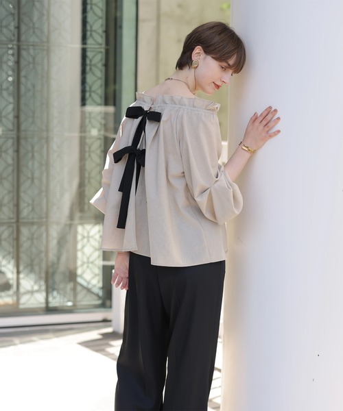 CADUNE(カデュネ)の「サテンパンツ(その他パンツ・レディース・モカ/ブラック・38/36/34)」の13枚目の写真