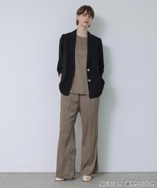 CADUNE(カデュネ)の「サテンパンツ(その他パンツ・レディース・モカ/ブラック・38/36/34)」の16枚目の写真