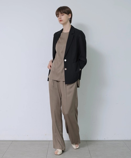CADUNE(カデュネ)の「サテンパンツ(その他パンツ・レディース・モカ/ブラック・38/36/34)」の17枚目の写真