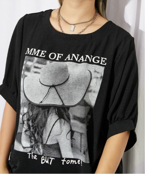 GORGE(ゴージ)の「《フォトプリント×ドロストデザイン》チュニック/モードカジュアル/春夏/全2色(その他トップス・レディース・オフホワイト/ブラック・F)」の15枚目の写真