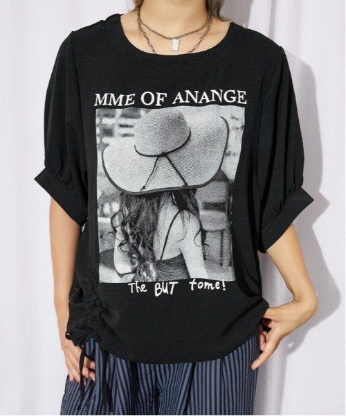 GORGE(ゴージ)の「《フォトプリント×ドロストデザイン》チュニック/モードカジュアル/春夏/全2色(その他トップス・レディース・オフホワイト/ブラック・F)」の16枚目の写真
