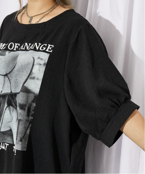 GORGE(ゴージ)の「《フォトプリント×ドロストデザイン》チュニック/モードカジュアル/春夏/全2色(その他トップス・レディース・オフホワイト/ブラック・F)」の18枚目の写真