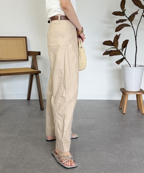 RCD（アールシーディー）の「綿麻サイド切り替えバギーパンツ（その他パンツ・レディース・チャコールグレー/ブラック/ベージュ・3L/L/LL/M/4L）」の20枚目の写真
