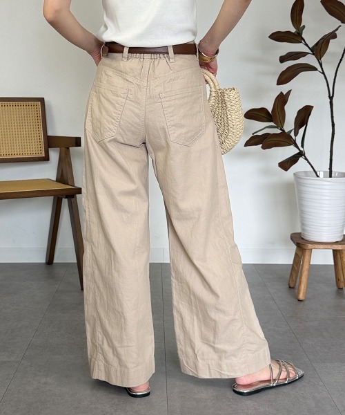 RCD（アールシーディー）の「綿麻サイド切り替えバギーパンツ（その他パンツ・レディース・チャコールグレー/ブラック/ベージュ・3L/L/LL/M/4L）」の21枚目の写真
