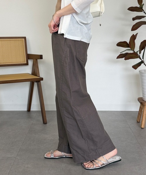 RCD（アールシーディー）の「綿麻サイド切り替えバギーパンツ（その他パンツ・レディース・チャコールグレー/ブラック/ベージュ・3L/L/LL/M/4L）」の17枚目の写真