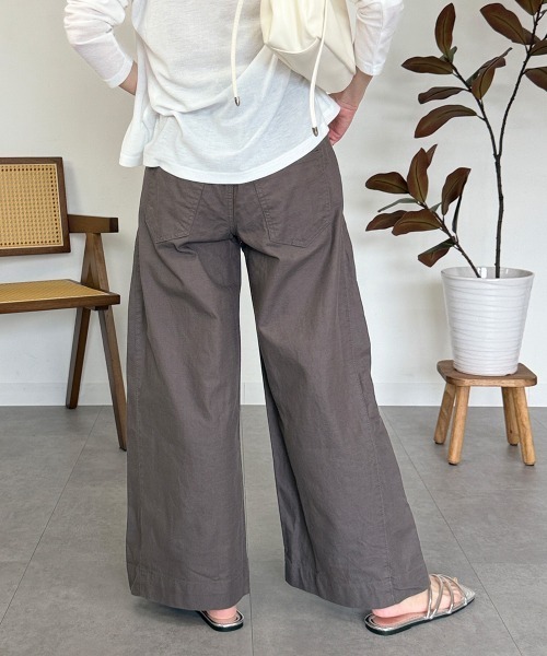 RCD（アールシーディー）の「綿麻サイド切り替えバギーパンツ（その他パンツ・レディース・チャコールグレー/ブラック/ベージュ・3L/L/LL/M/4L）」の18枚目の写真