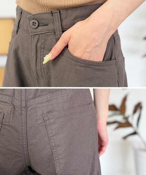 RCD（アールシーディー）の「綿麻サイド切り替えバギーパンツ（その他パンツ・レディース・チャコールグレー/ブラック/ベージュ・3L/L/LL/M/4L）」の7枚目の写真