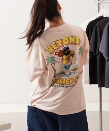 バックサガラ刺繍 プリント Tシャツ / Back-to-Back Embroidered Print T-Shirt