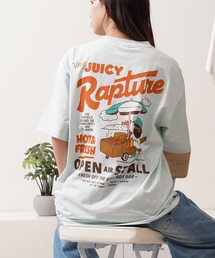 バックサガラ刺繍 プリント Tシャツ / Back-to-Back Embroidered Print T-Shirt
