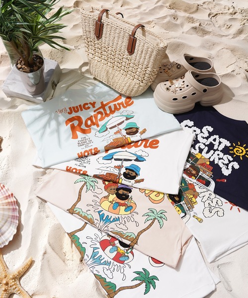 1111clothing(ワンフォークロージング)の「バックサガラ刺繍 プリント Tシャツ / Back-to-Back Embroidered Print T-Shirt(Tシャツ/カットソー・メンズ・ホワイト系3/ネイビー/ライトピンク/ターコイズブルー/ホワイト系1/ホワイト系2・M/L)」の13枚目の写真