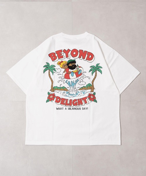 1111clothing(ワンフォークロージング)の「バックサガラ刺繍 プリント Tシャツ / Back-to-Back Embroidered Print T-Shirt(Tシャツ/カットソー・メンズ・ホワイト系3/ネイビー/ライトピンク/ターコイズブルー/ホワイト系1/ホワイト系2・M/L)」の11枚目の写真