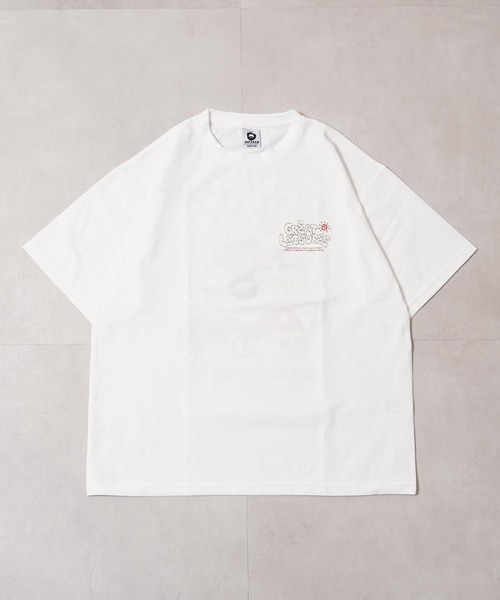 1111clothing(ワンフォークロージング)の「バックサガラ刺繍 プリント Tシャツ / Back-to-Back Embroidered Print T-Shirt(Tシャツ/カットソー・メンズ・ホワイト系3/ネイビー/ライトピンク/ターコイズブルー/ホワイト系1/ホワイト系2・M/L)」の19枚目の写真