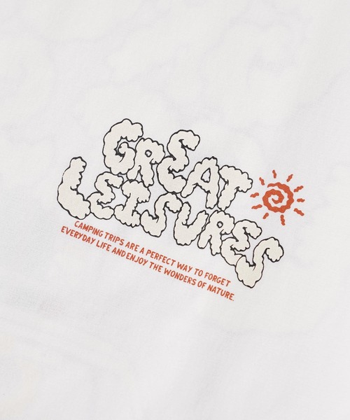 1111clothing(ワンフォークロージング)の「バックサガラ刺繍 プリント Tシャツ / Back-to-Back Embroidered Print T-Shirt(Tシャツ/カットソー・メンズ・ホワイト系3/ネイビー/ライトピンク/ターコイズブルー/ホワイト系1/ホワイト系2・M/L)」の17枚目の写真