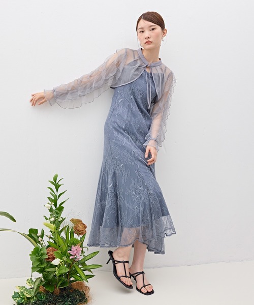 Kana(カナ)の「ボリュームラッフルフリルショートボレロ パーティー 結婚式 お呼ばれ オケージョン(カーディガン/ボレロ・レディース・ブラック/ライトグレー/ベージュ・M)」の12枚目の写真
