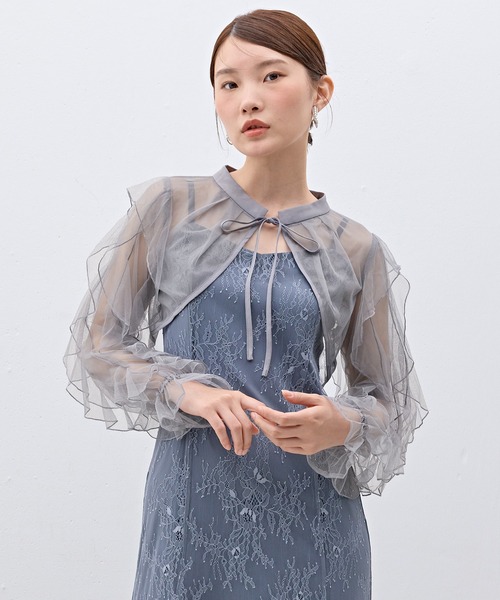 Kana(カナ)の「ボリュームラッフルフリルショートボレロ パーティー 結婚式 お呼ばれ オケージョン(カーディガン/ボレロ・レディース・ブラック/ライトグレー/ベージュ・M)」の18枚目の写真