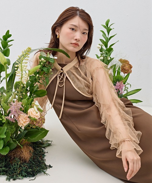 Kana(カナ)の「ボリュームラッフルフリルショートボレロ パーティー 結婚式 お呼ばれ オケージョン(カーディガン/ボレロ・レディース・ブラック/ライトグレー/ベージュ・M)」の21枚目の写真