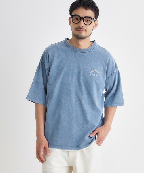 Refurbish(リファービッシュ)の「刺繍フェードTシャツ(Tシャツ/カットソー・メンズ・レッド系2/ブルー系5/ブラック系・06/04/05/03)」の4枚目の写真
