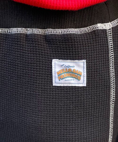 HELLO.SANFRANCISCO(ハローサンフランシスコ)の「【HELLO.SANFRANCISCO/ハローサンフランシスコ】レースフリルワッフルパンツ(その他パンツ・レディース・ブルー/ブラック・MEDIUM/SMALL)」の15枚目の写真