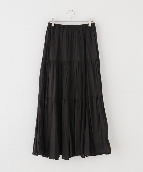 Spick & Span（スピックアンドスパン）の「コットンオーガンジーティアードスカート（スカート・レディース・ブラック/モカ/オレンジ・38/36）」の19枚目の写真