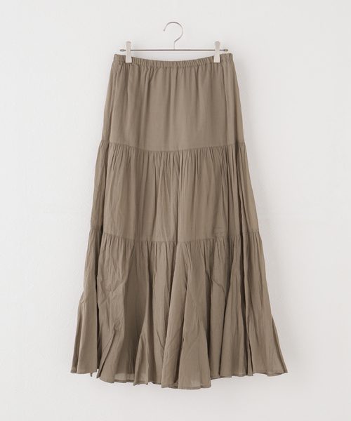 Spick & Span（スピックアンドスパン）の「コットンオーガンジーティアードスカート（スカート・レディース・ブラック/モカ/オレンジ・38/36）」の21枚目の写真
