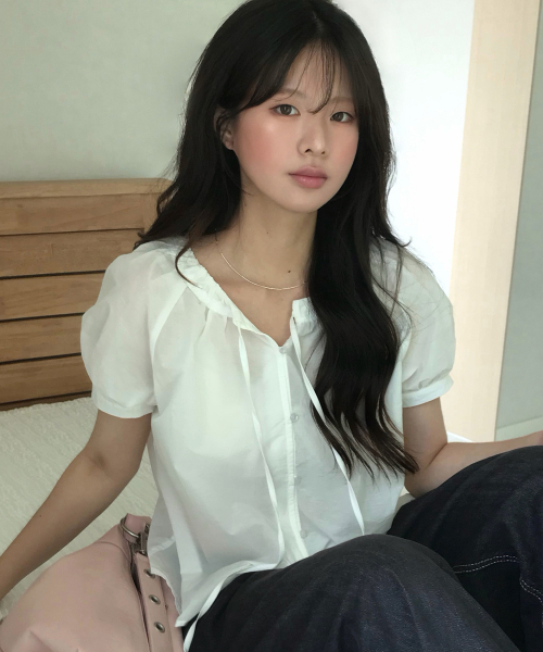 MIND BRIDGE WOMEN（マインドブリッジウーマン）の「[W]シアーシャーリングホワイト半袖ブラウス（シャツ/ブラウス・レディース・ホワイト・55/66）」の4枚目の写真