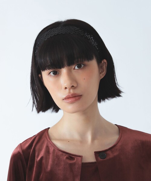 Ray BEAMS(レイビームス)の「スパンコール ヘアバンド(その他ヘアアクセサリー・レディース・ホワイト/ブラック・ONE SIZE)」の4枚目の写真