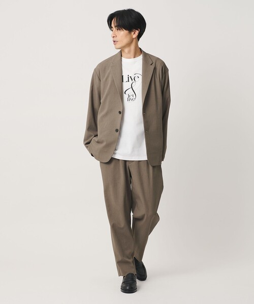 BEAUTY&YOUTH UNITED ARROWS(ビューティーアンドユースユナイテッドアローズ)の「KOMATSU ドビー イージー テーパード パンツ NO.9 ストレッチ 吸水速乾 セットアップ対応(その他パンツ・メンズ・ブラック/ベージュ・M/L/S/XL)」の8枚目の写真