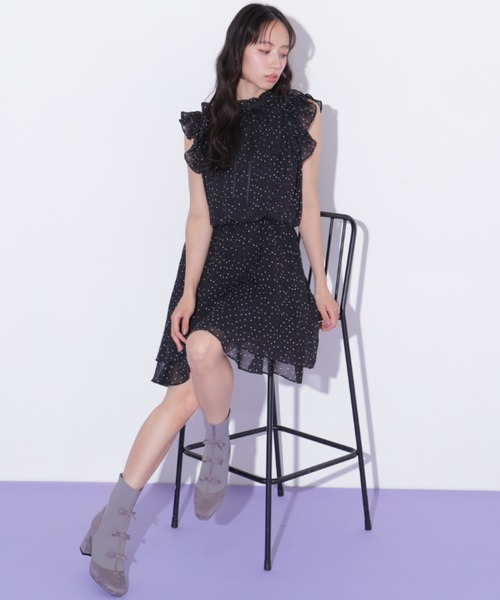 JILL by JILL STUART(ジルバイジルスチュアート)の「ドットプリーツミニワンピース(ワンピース・レディース・ブラック系その他/ホワイト系その他・FREE)」の20枚目の写真