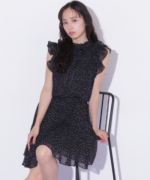 JILL by JILL STUART(ジルバイジルスチュアート)の「ドットプリーツミニワンピース(ワンピース・レディース・ブラック系その他/ホワイト系その他・FREE)」の18枚目の写真