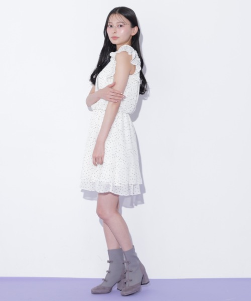 JILL by JILL STUART(ジルバイジルスチュアート)の「ドットプリーツミニワンピース(ワンピース・レディース・ブラック系その他/ホワイト系その他・FREE)」の16枚目の写真