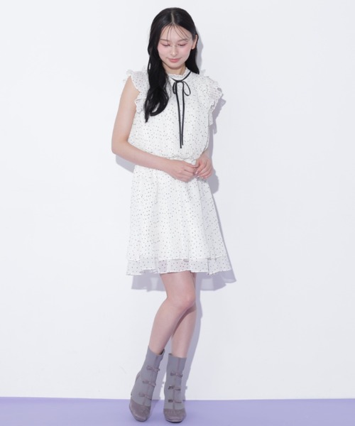 JILL by JILL STUART(ジルバイジルスチュアート)の「ドットプリーツミニワンピース(ワンピース・レディース・ブラック系その他/ホワイト系その他・FREE)」の15枚目の写真