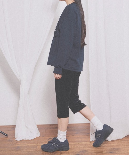 fig London(フィグロンドン)の「Lady velour capri pants(その他パンツ・レディース・ブラック/ダークブラウン・FREE)」の8枚目の写真