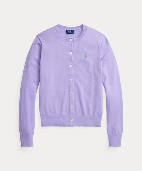 POLO RALPH LAUREN(ポロ ラルフ ローレン)の「コットン クルーネック カーディガン(ニット/セーター・レディース・パープル・S/M/XS/L)」の5枚目の写真