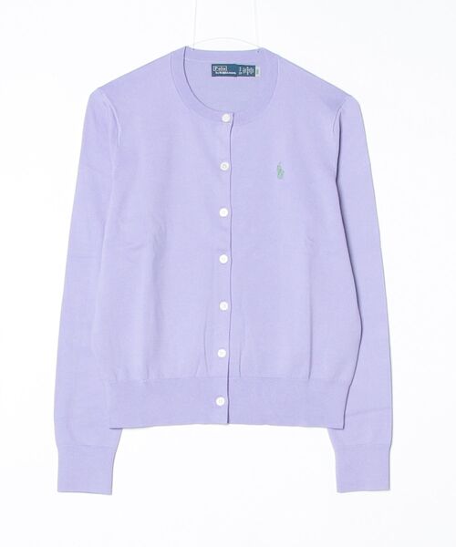 POLO RALPH LAUREN(ポロ ラルフ ローレン)の「コットン クルーネック カーディガン(ニット/セーター・レディース・パープル・S/M/XS/L)」の6枚目の写真