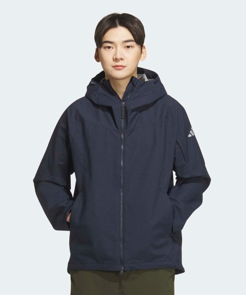 adidas(アディダス)の「シティエスケープ ルーズフィット デニム 2レイヤー ウーブン パーカー ジャケット / アディダス adidas(ブルゾン・メンズ・ブルー・XX-LARGE/LARGE/MEDIUM/SMALL/X-LARGE)」の1枚目の写真
