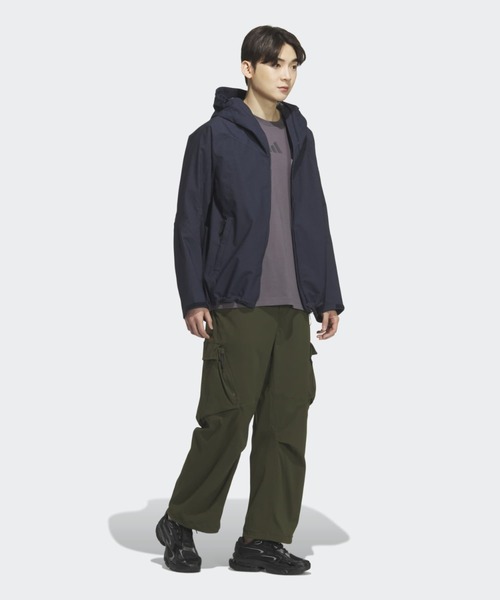 adidas(アディダス)の「シティエスケープ ルーズフィット デニム 2レイヤー ウーブン パーカー ジャケット / アディダス adidas(ブルゾン・メンズ・ブルー・XX-LARGE/LARGE/MEDIUM/SMALL/X-LARGE)」の3枚目の写真
