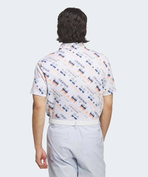 adidas(アディダス)の「AOP半袖ポロ【adidas Golf/アディダスゴルフ】(ポロシャツ・メンズ・ホワイト系その他・X-LARGE/MEDIUM/LARGE/SMALL/3XL/XX-LARGE)」の2枚目の写真