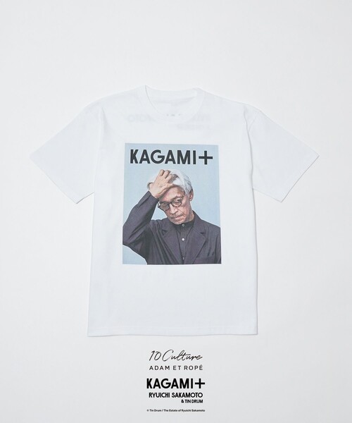 ADAM ET ROPE'(アダムエロペ)の「【KAGAMI+ Ryuichi Sakamoto × 10Culture / ADAM ET ROPE'】KAGAMI+ PHOTO TEE(Tシャツ/カットソー・メンズ・ブラック/ホワイト/ブラック系その他/ホワイト系その他・XL/M/L)」の3枚目の写真