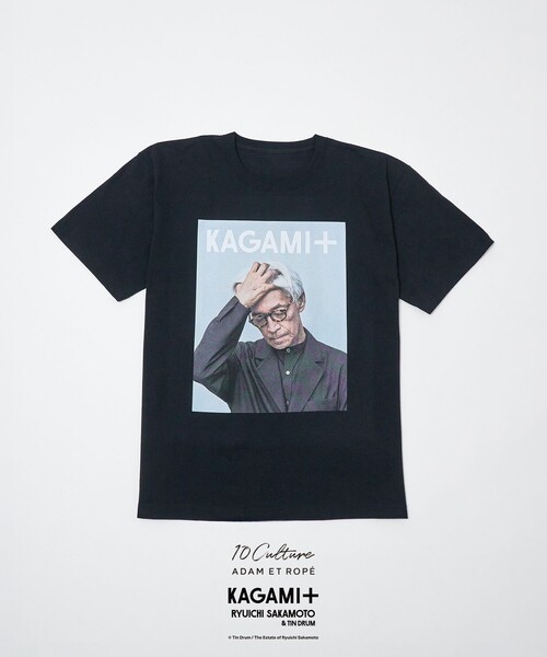 ADAM ET ROPE'(アダムエロペ)の「【KAGAMI+ Ryuichi Sakamoto × 10Culture / ADAM ET ROPE'】KAGAMI+ PHOTO TEE(Tシャツ/カットソー・メンズ・ブラック/ホワイト/ブラック系その他/ホワイト系その他・XL/M/L)」の4枚目の写真