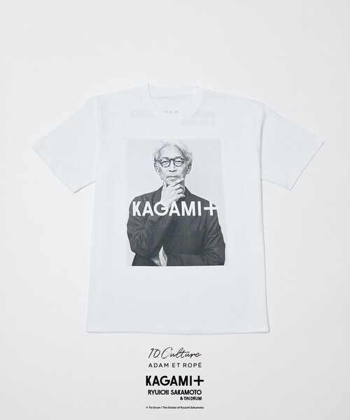 ADAM ET ROPE'(アダムエロペ)の「【KAGAMI+ Ryuichi Sakamoto × 10Culture / ADAM ET ROPE'】KAGAMI+ PHOTO TEE(Tシャツ/カットソー・メンズ・ブラック/ホワイト/ブラック系その他/ホワイト系その他・XL/M/L)」の2枚目の写真