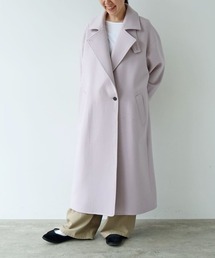 super100 Wool semi double cocoon coat