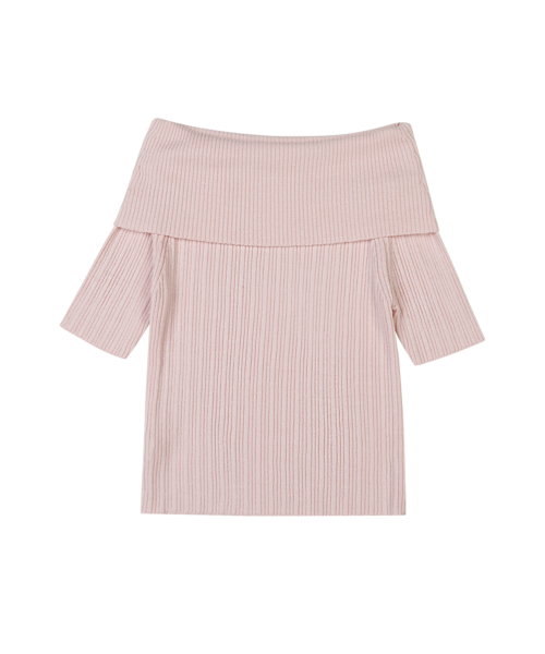 VLETI(ブレッティ)の「Viscose Off Shoulder Half Knit (pink)(ニット/セーター・レディース・ピンク・FREE)」の2枚目の写真
