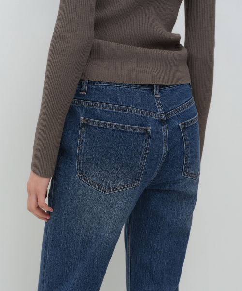 MUSINSA STANDARD WOMAN（ムシンサスタンダードウーマン）の「ウィメンズエッセンシャルブーツカットデニムパンツ[ミディアムインディゴ]（デニムパンツ・レディース・その他・30/24/25/26/27/28/29）」の5枚目の写真