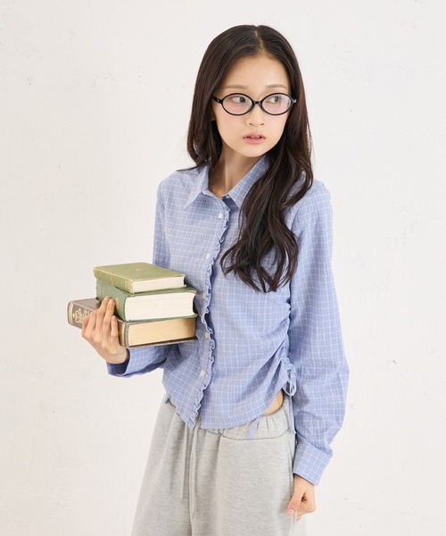 FCMM(エフシーエムエム)の「CHECK BLOUSE LS / チェックブラウスLS(シャツ/ブラウス・レディース・その他/ネイビー/ブルー・SMALL/MEDIUM)」の15枚目の写真