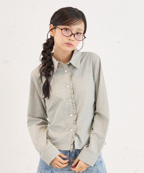 FCMM(エフシーエムエム)の「CHECK BLOUSE LS / チェックブラウスLS(シャツ/ブラウス・レディース・その他/ネイビー/ブルー・SMALL/MEDIUM)」の17枚目の写真