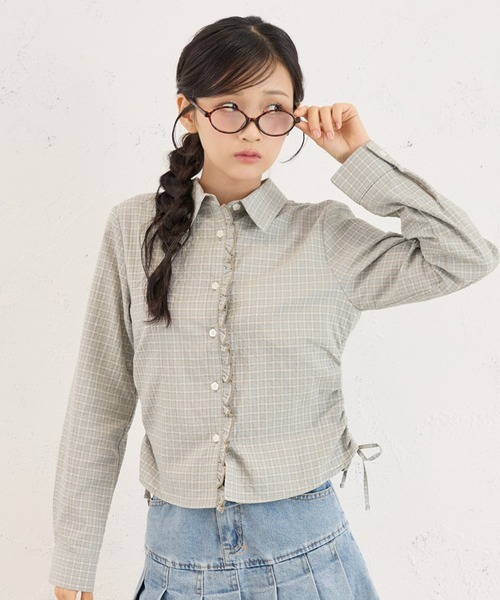 FCMM(エフシーエムエム)の「CHECK BLOUSE LS / チェックブラウスLS(シャツ/ブラウス・レディース・その他/ネイビー/ブルー・SMALL/MEDIUM)」の18枚目の写真