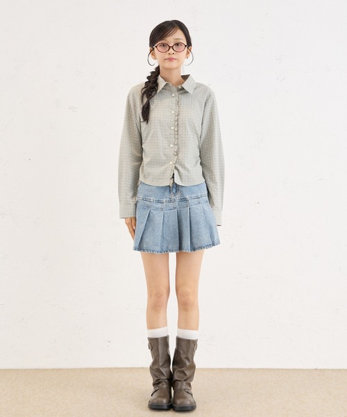 FCMM(エフシーエムエム)の「CHECK BLOUSE LS / チェックブラウスLS(シャツ/ブラウス・レディース・その他/ネイビー/ブルー・SMALL/MEDIUM)」の20枚目の写真