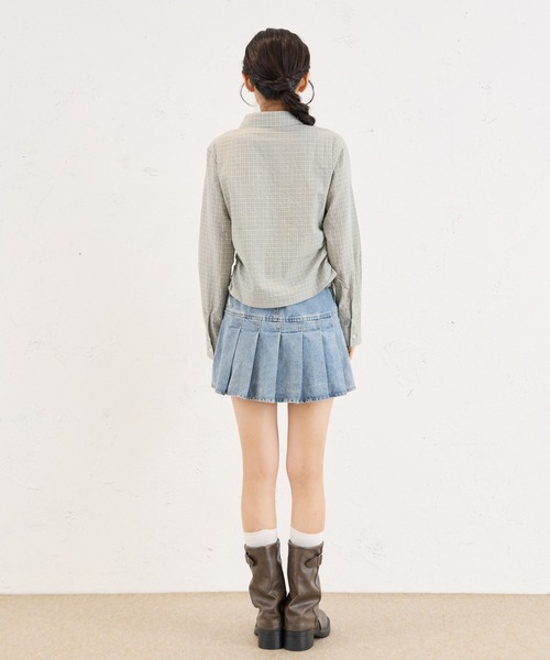 FCMM(エフシーエムエム)の「CHECK BLOUSE LS / チェックブラウスLS(シャツ/ブラウス・レディース・その他/ネイビー/ブルー・SMALL/MEDIUM)」の22枚目の写真