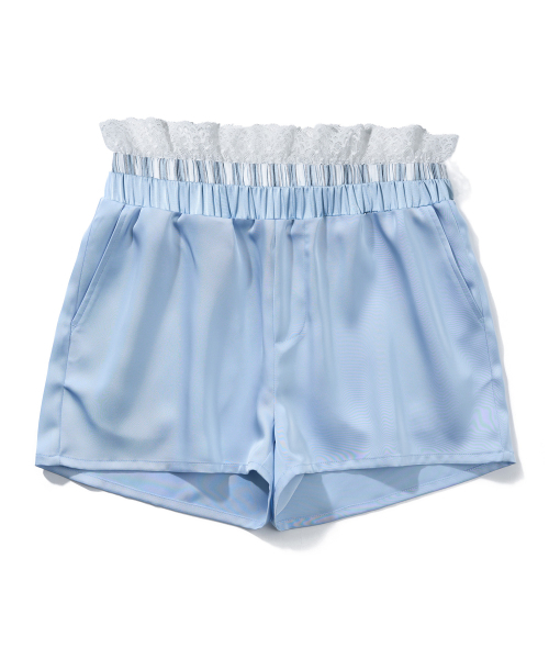 YOUHEE(ユヒ)の「LACE LAYERED SHORTS_LIGHT BLUE(その他パンツ・レディース・その他・FREE)」の2枚目の写真